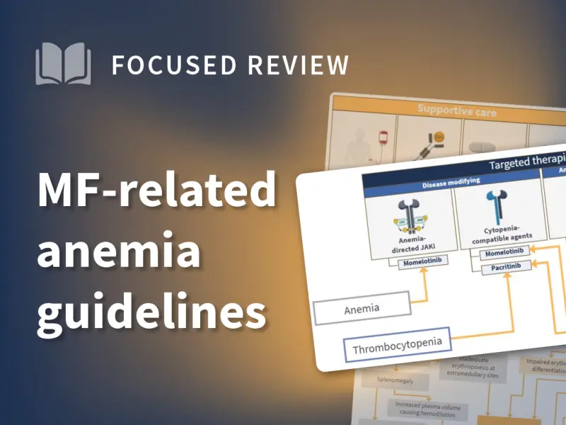 Management of MF-related anemia: Current international guidelines